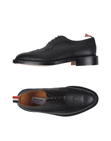THOM BROWNE THOM BROWNE MAN LACE-UP SHOES BLACK SIZE 11 LEATHER
