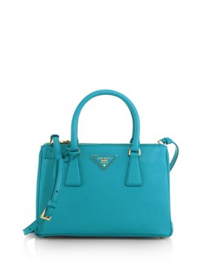 PRADA Saffiano Lux Small Double-Zip Tote