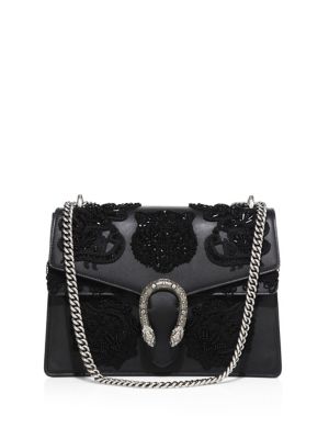 GUCCI Dionysus Medium Embroidered Leather Shoulder Bag