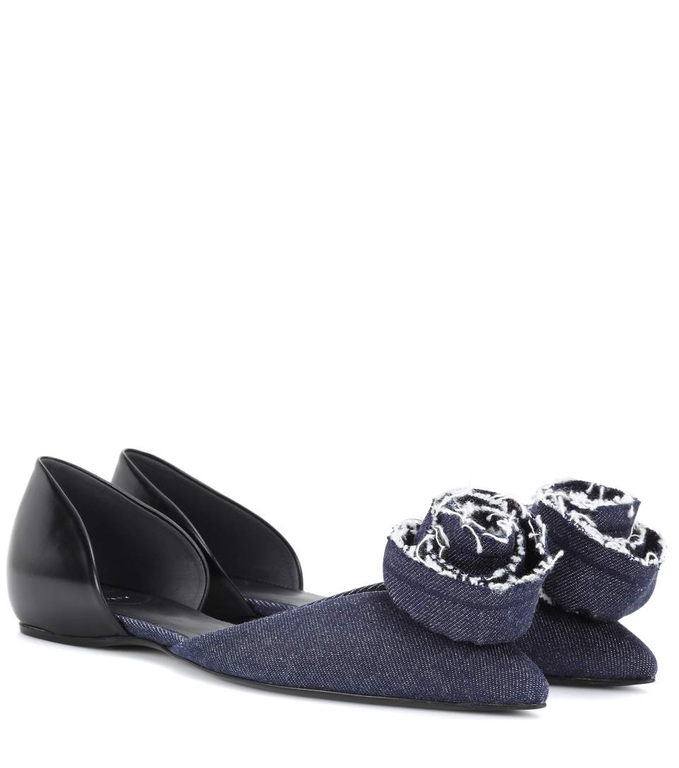 ROGER VIVIER Rose N'Roll embellished ballerina shoes