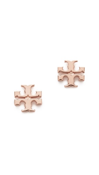 tory burch rose gold studs