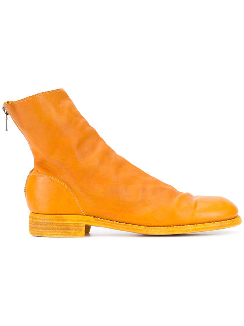 GUIDI GUIDI ANKLE BOOTS - ORANGE