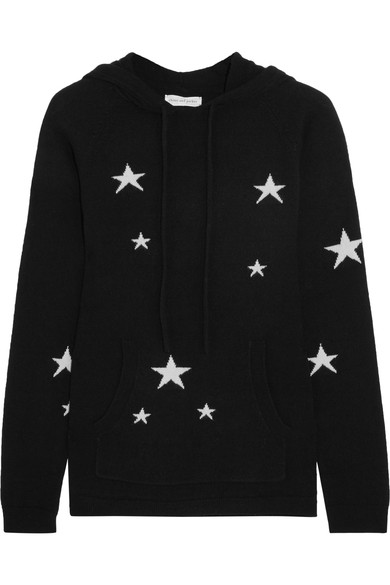 CHINTI & PARKER Hooded star-intarsia cashmere sweater