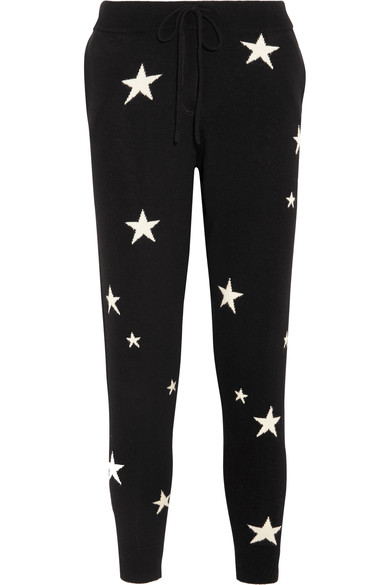 CHINTI & PARKER Star-intarsia cashmere track pants