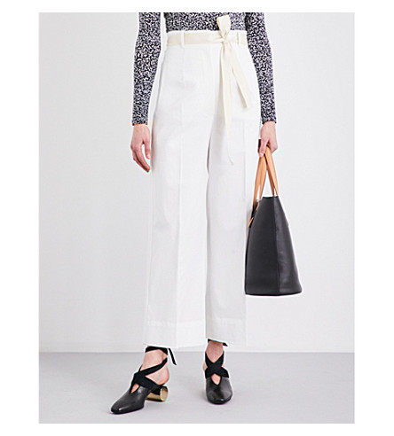 SPORTMAX Ubaldo cropped cotton trousers