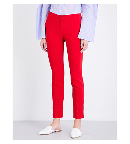 ROSETTA GETTY Skinny cropped stretch-crepe trousers