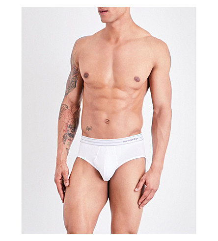 ERMENEGILDO ZEGNA Striped stretch-cotton briefs