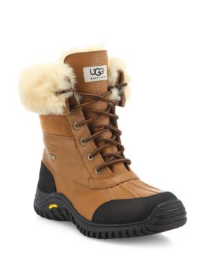UGG Adirondack II Lace-Up Shearling & Leather Boots