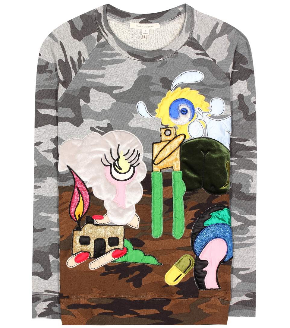 MARC JACOBS Julie Verhoeven Camo Raglan sweatshirt