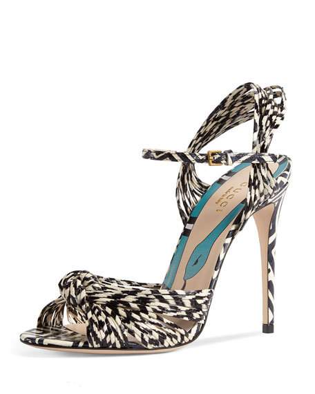 gucci black and white sandals