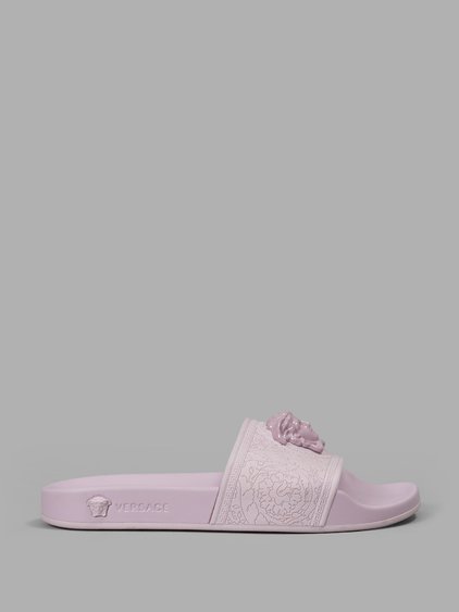 pink rubber slides