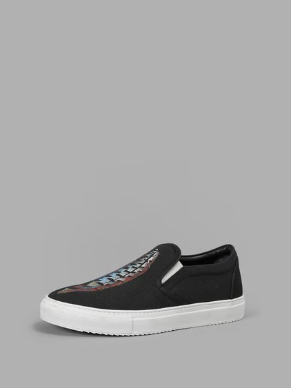MARCELO BURLON COUNTY OF MILAN MARCELO BURLON - COUNTY OF MILAN MEN'S BLACK GENEK SLIP ON