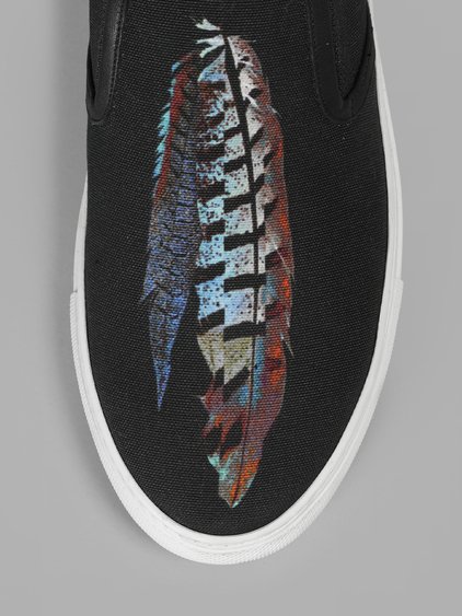 MARCELO BURLON COUNTY OF MILAN MARCELO BURLON - COUNTY OF MILAN MEN'S BLACK GENEK SLIP ON