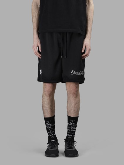 MARCELO BURLON COUNTY OF MILAN MARCELO BURLON - COUNTY OF MILAN MEN'S BLACK YATEL SHORTS