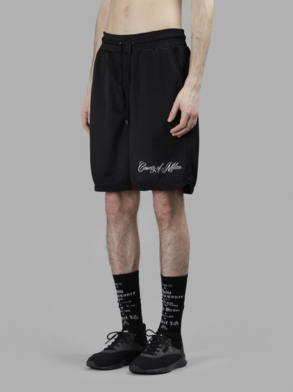 MARCELO BURLON COUNTY OF MILAN MARCELO BURLON - COUNTY OF MILAN MEN'S BLACK YATEL SHORTS