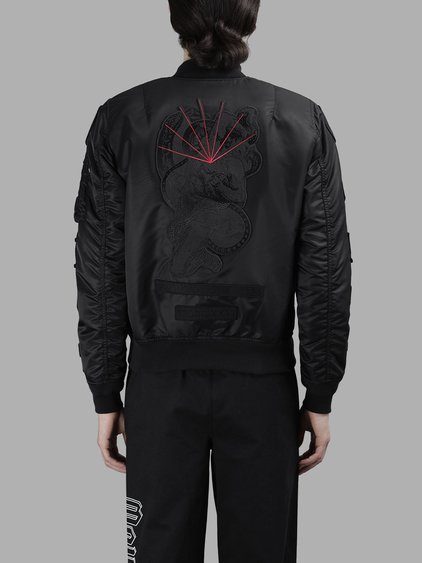 MARCELO BURLON COUNTY OF MILAN MARCELO BURLON - COUNTY OF MILAN MEN'S BLACK RAYEN BOMBER JACKET