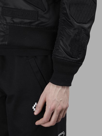MARCELO BURLON COUNTY OF MILAN MARCELO BURLON - COUNTY OF MILAN MEN'S BLACK RAYEN BOMBER JACKET