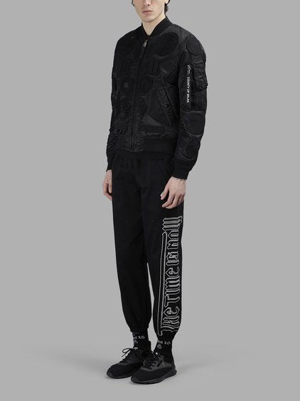 MARCELO BURLON COUNTY OF MILAN MARCELO BURLON - COUNTY OF MILAN MEN'S BLACK RAYEN BOMBER JACKET