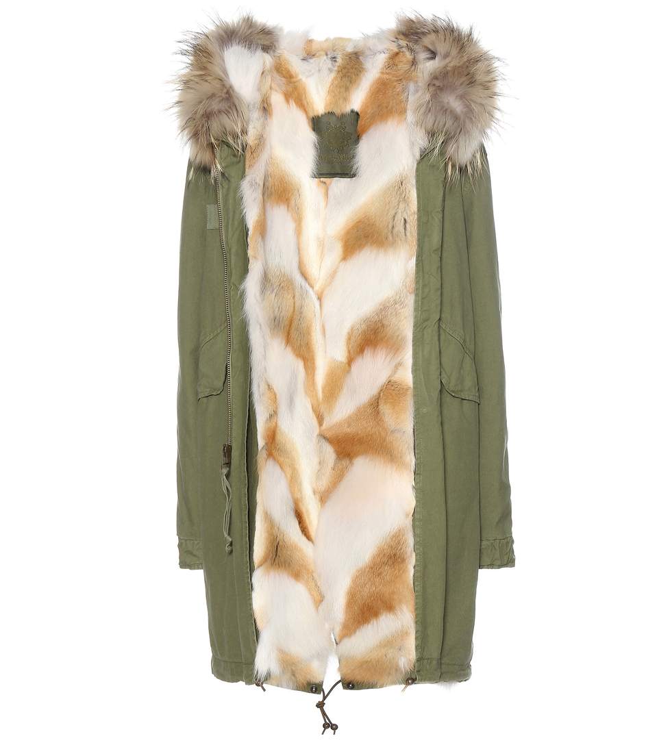 MR & MRS ITALY FurTrimmed Parka Coat in Eatural ModeSens