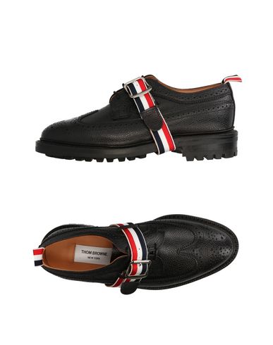 THOM BROWNE THOM BROWNE MAN LACE-UP SHOES BLACK SIZE 6 LEATHER