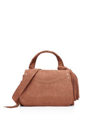 ELIZABETH AND JAMES Trapeze Small Suede Crossbody