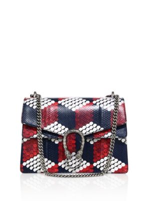 GUCCI Dionysus Medium Cube-Print Python Shoulder Bag