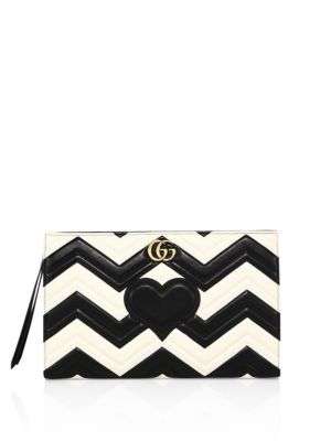 GUCCI GG Marmont Matelassé Leather Clutch