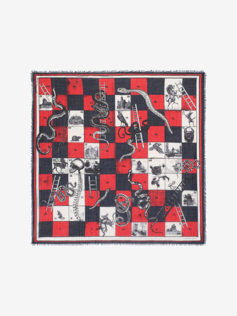 ALEXANDER MCQUEEN "SNAKE AND LADDERS" SCARF