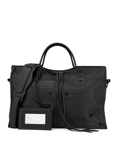 balenciaga blackout city aj shoulder bag