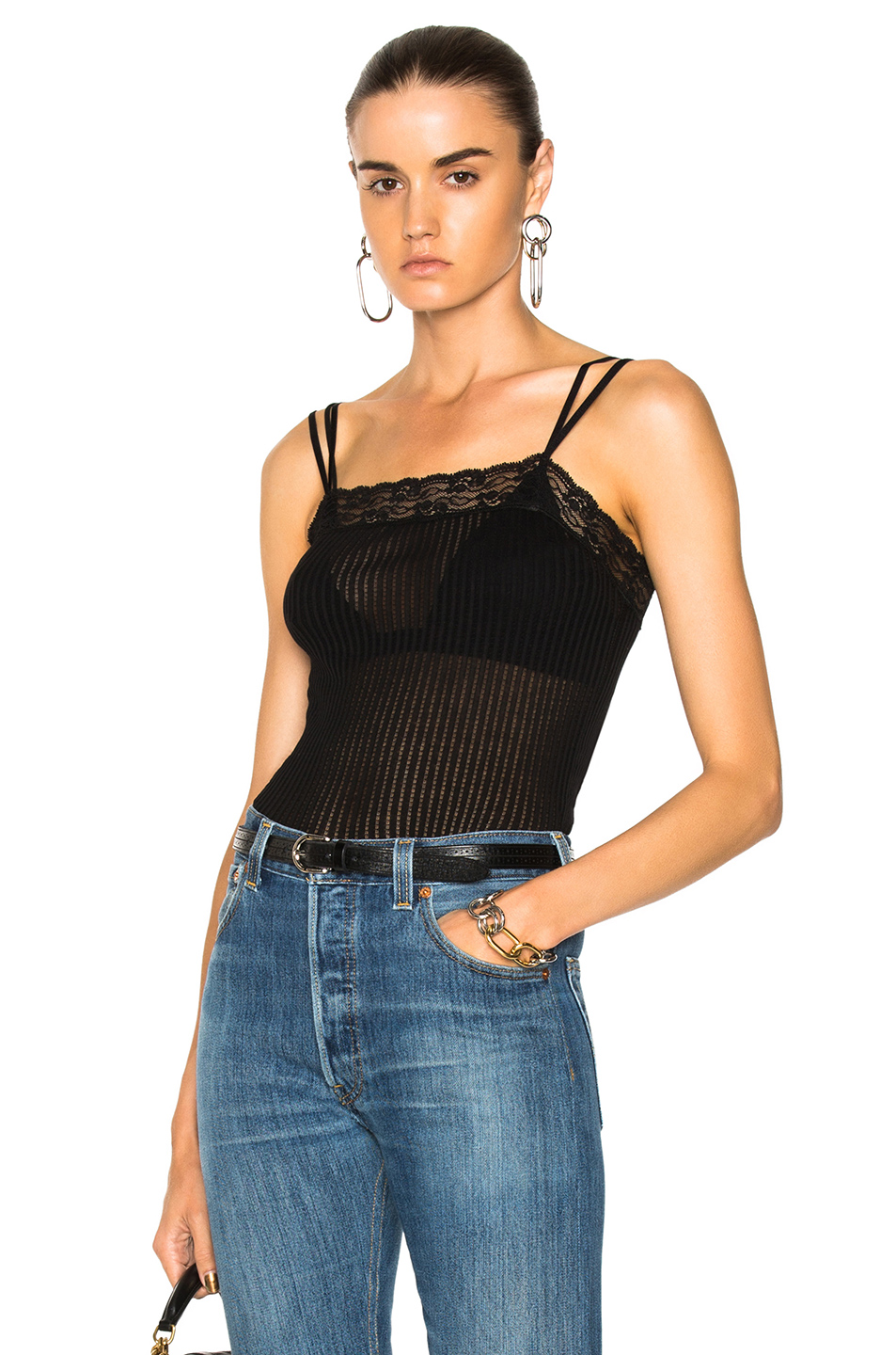 HELMUT LANG Lingerie Spaghetti-Strap Tank Top, Black ...