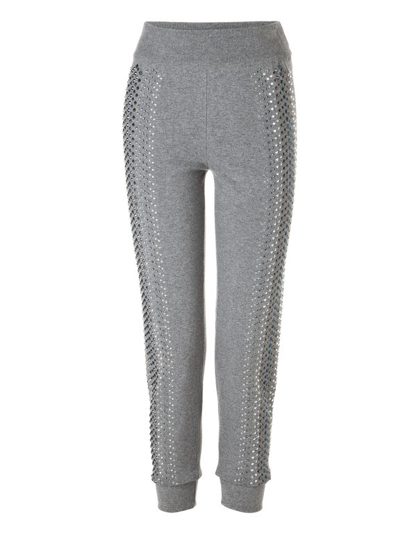 PHILIPP PLEIN KNIT JOGGING TROUSERS "KELLY SKULL"