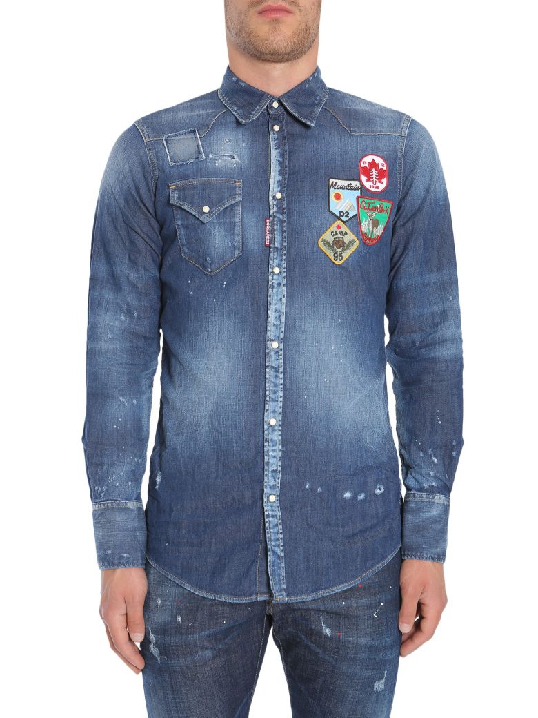 dsquared2 denim shirt mens