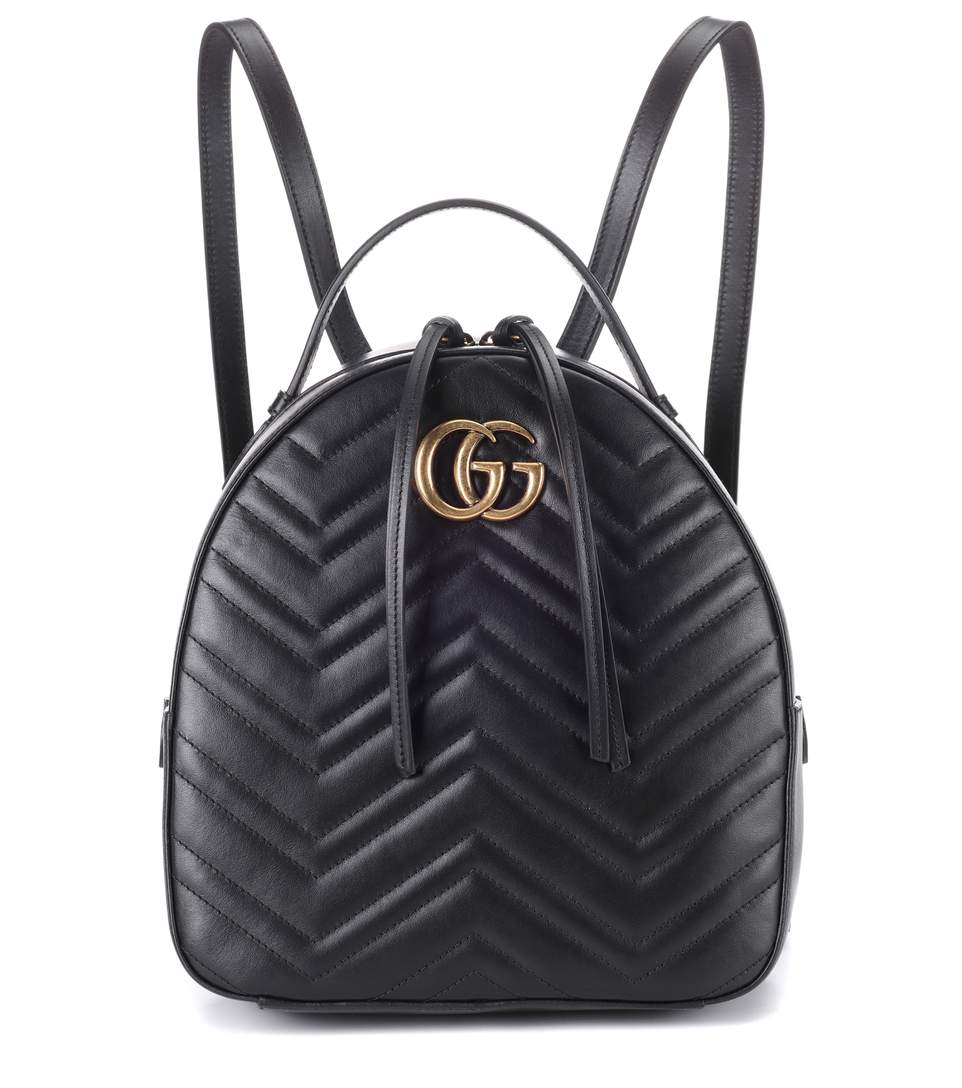 gucci gg marmont quilted leather backpack