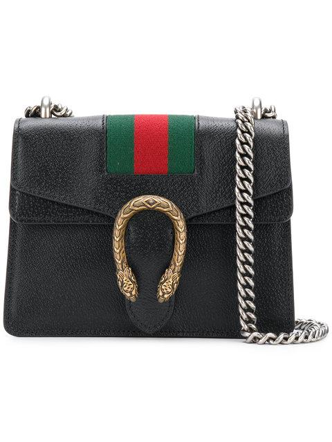 gucci dionysus black leather mini