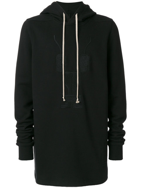 RICK OWENS DRKSHDW Embroidered Hoodie | ModeSens