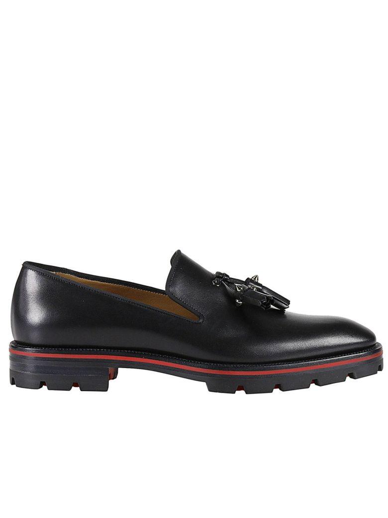 CHRISTIAN LOUBOUTIN Luglion Leather Loafers in Black ModeSens