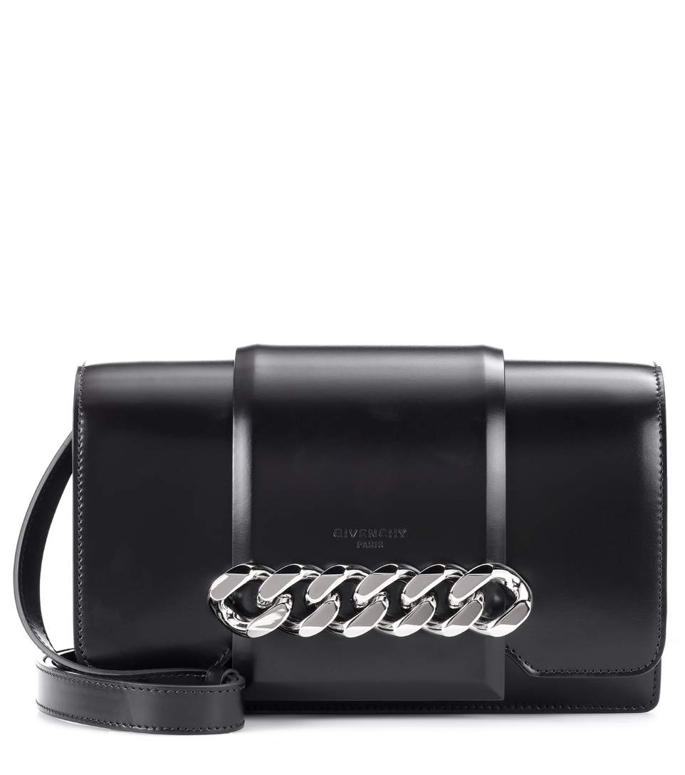 GIVENCHY Infinity Leather Shoulder Bag in Black ModeSens