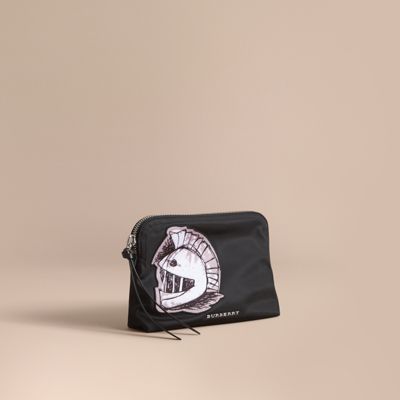 BURBERRY Large Pallas Helmet Motif Pouch