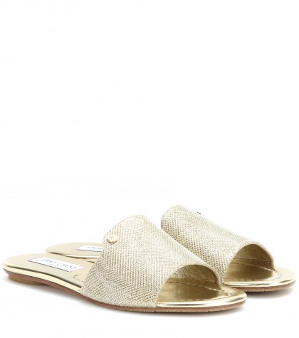 JIMMY CHOO Nanda Glitter Sandals