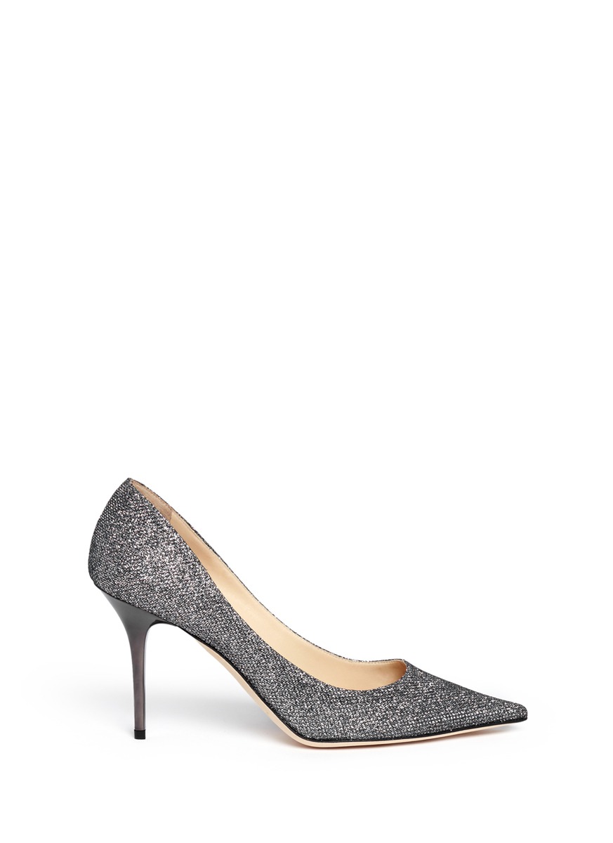 JIMMY CHOO 'Agnes' Lamé Glitter Flats