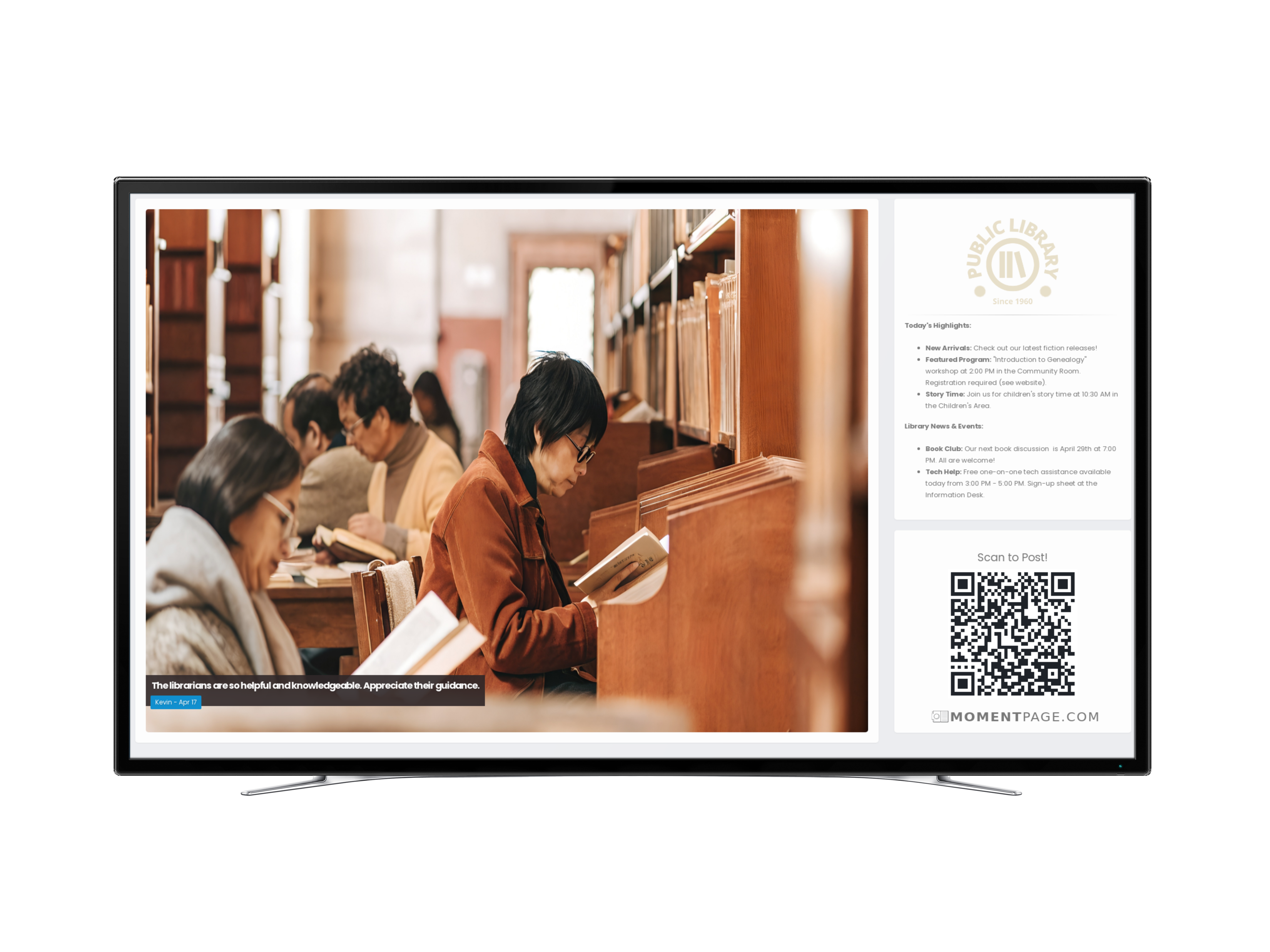 Digital Signage for Libraries library3
