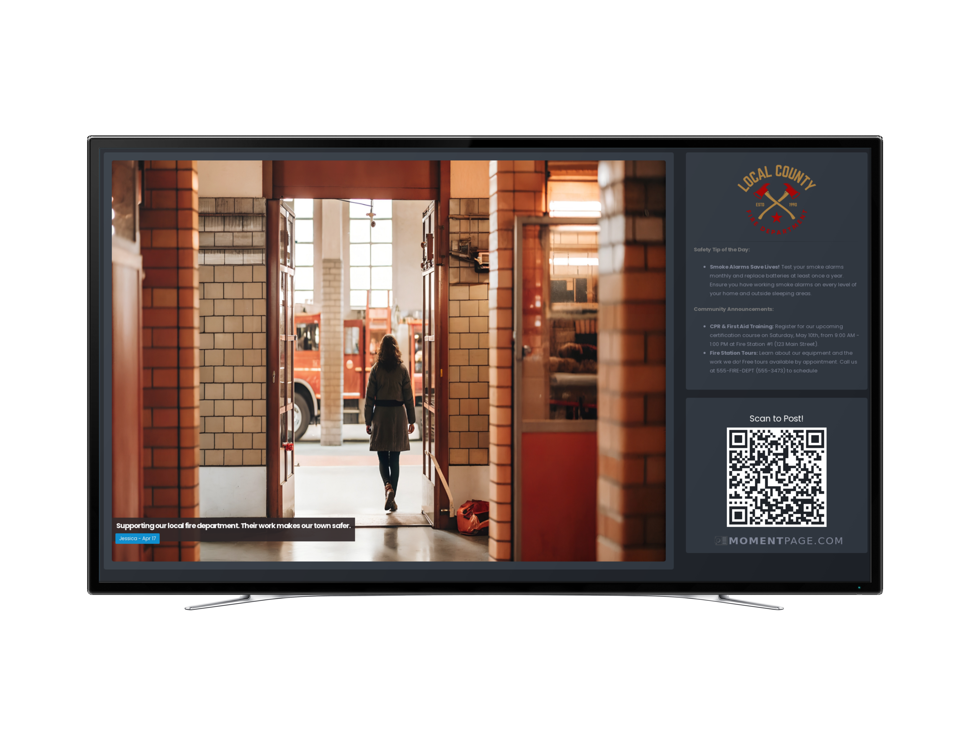 Digital Signage for Fire Stations fire2