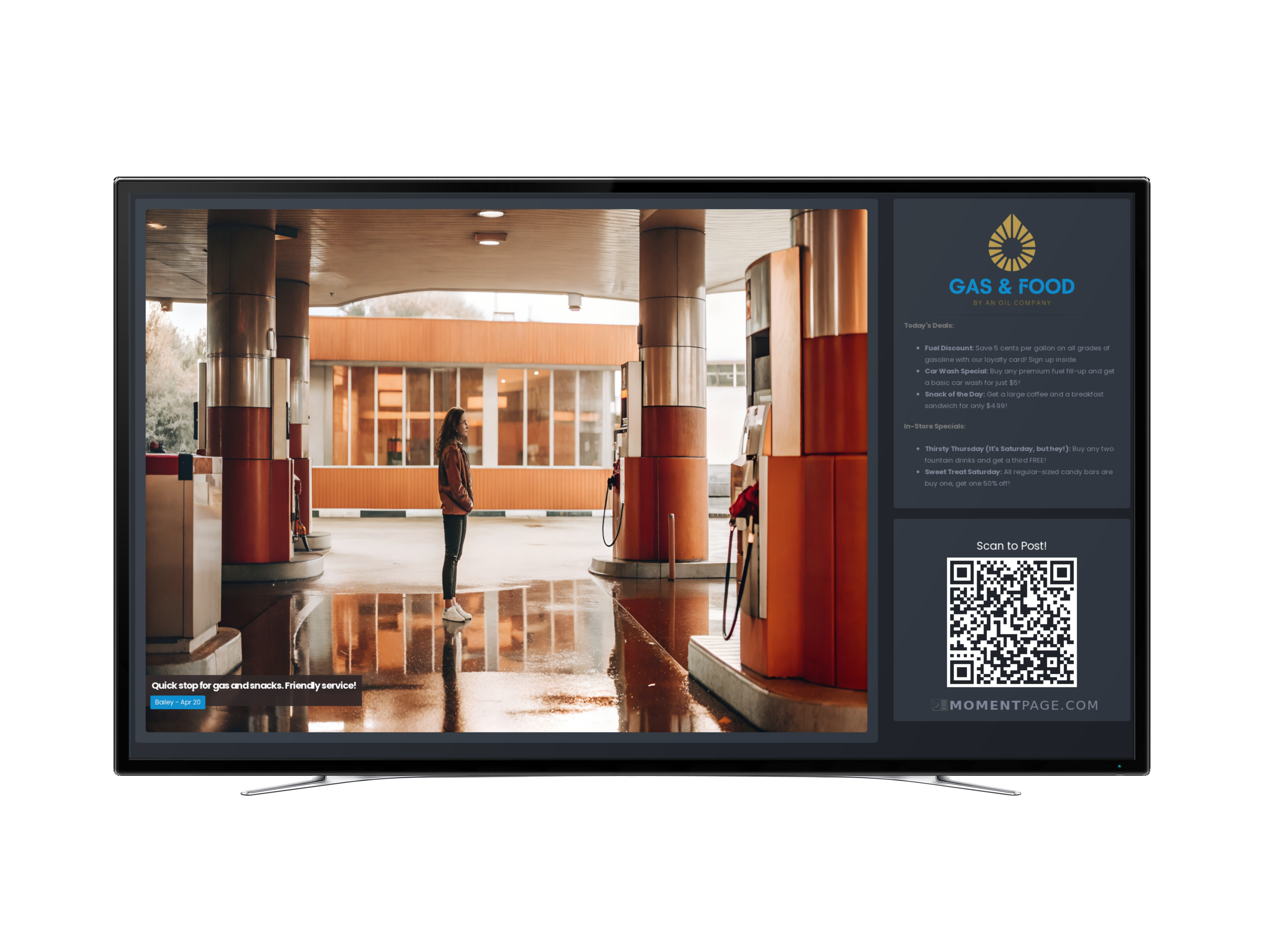 Digital Signage for Gas Stations and Convenient Stores gas2