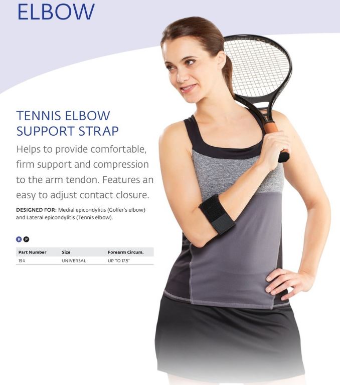 DJO Bell-Horn Tennis Elbow Support Strap Universal One Size