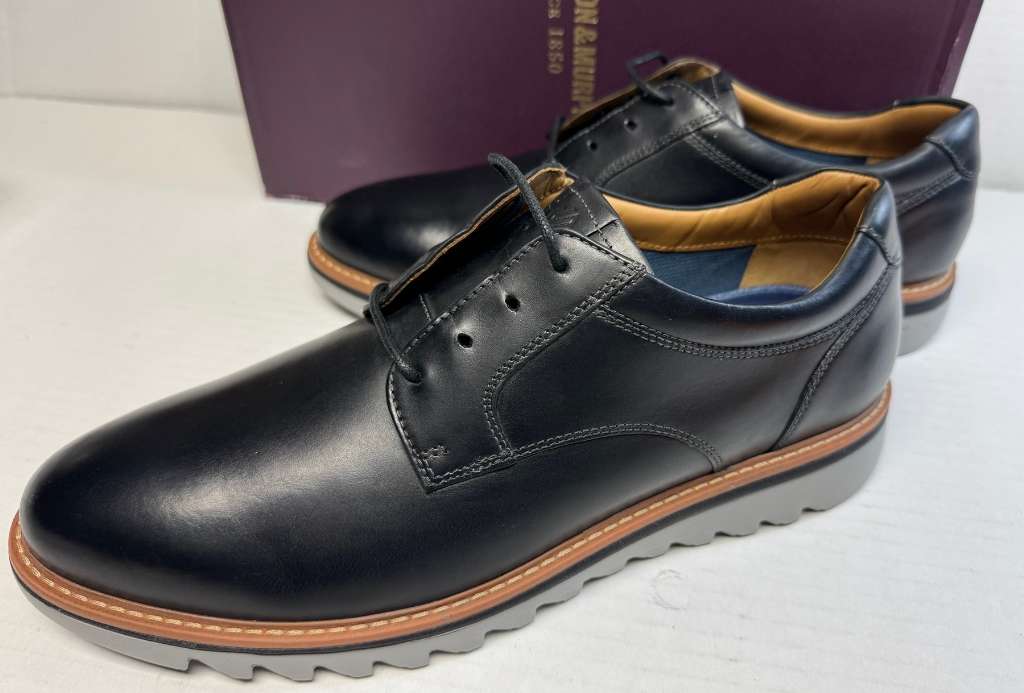 Johnston & Murphy TRUFOAM Braydon Plain Toe Derby Brown Nubuck Mens 11.5M shoes Johnston & Murphy Braydon Plain Toe Black Full Grain, 11 | eBay main image 2