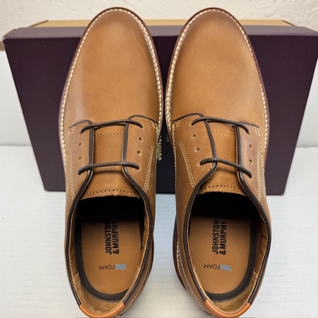 Johnston & Murphy Upton Plain Toe Tan Oiled Full Grain 10 M  display picture 3