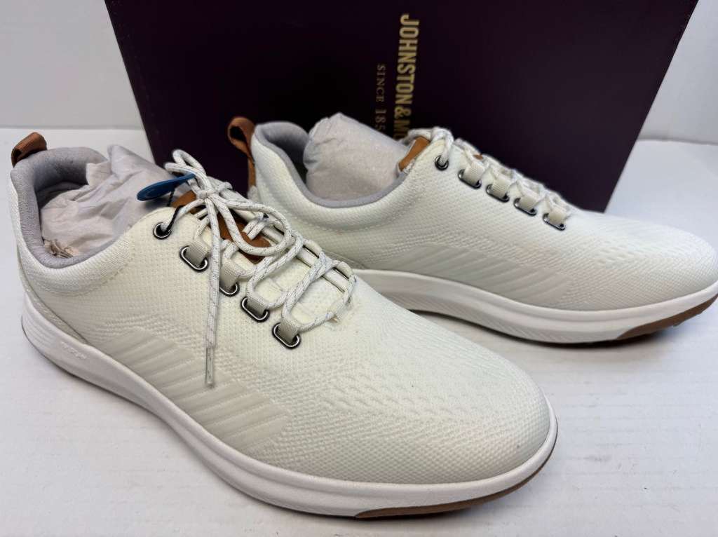 NEW Johnston & Murphy Golf Shoes Amherst GL1 Sport Hybrid White Coated Knit 10M Johnston & Murphy | Shoes | New Johnston Murphy Golf Shoes  main image 3