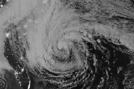 Hurricane Sandy last night over Georgia and Florida. Photo by: NASA.