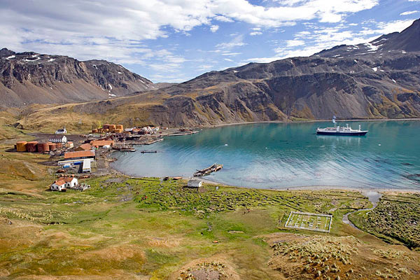 Grytviken Harbor in South Georgia. Photo by: Lexaxis7