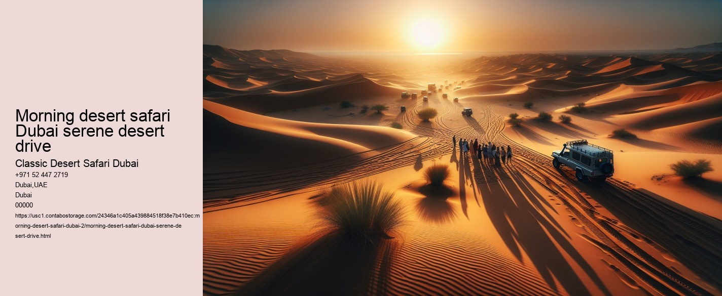 Morning desert safari Dubai serene desert drive